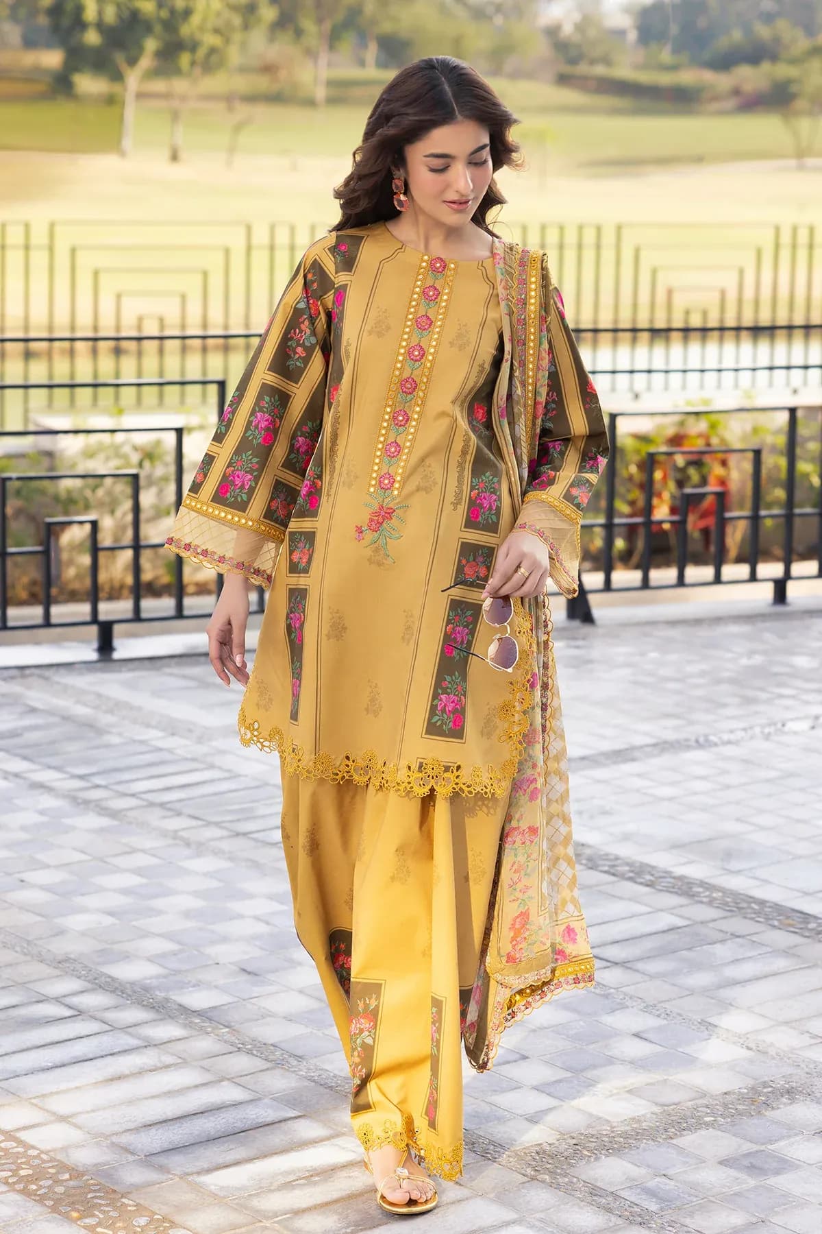Charizma 3-PC Unstitched Embroidered Lawn AN6-03