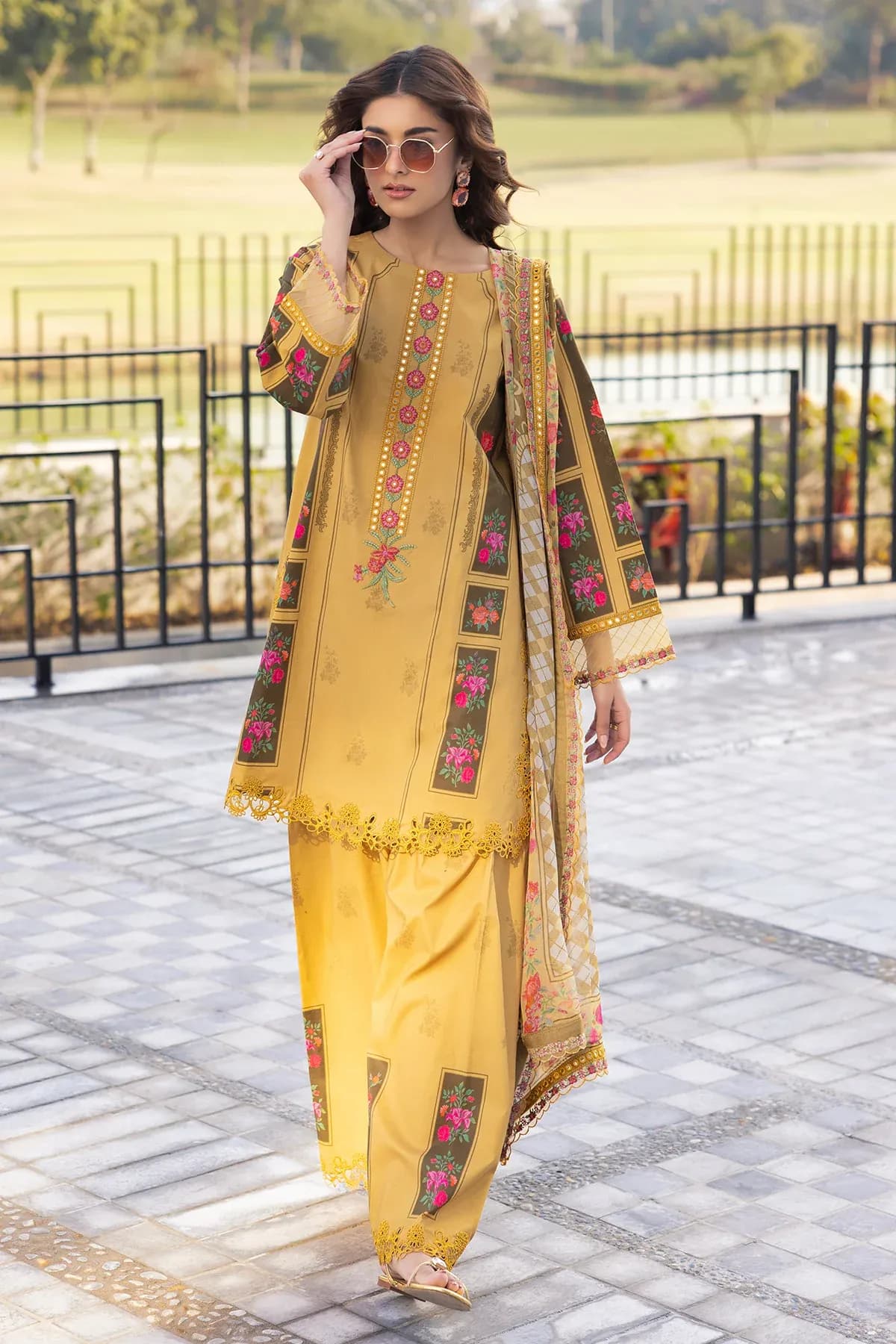 Charizma 3-PC Unstitched Embroidered Lawn AN6-03