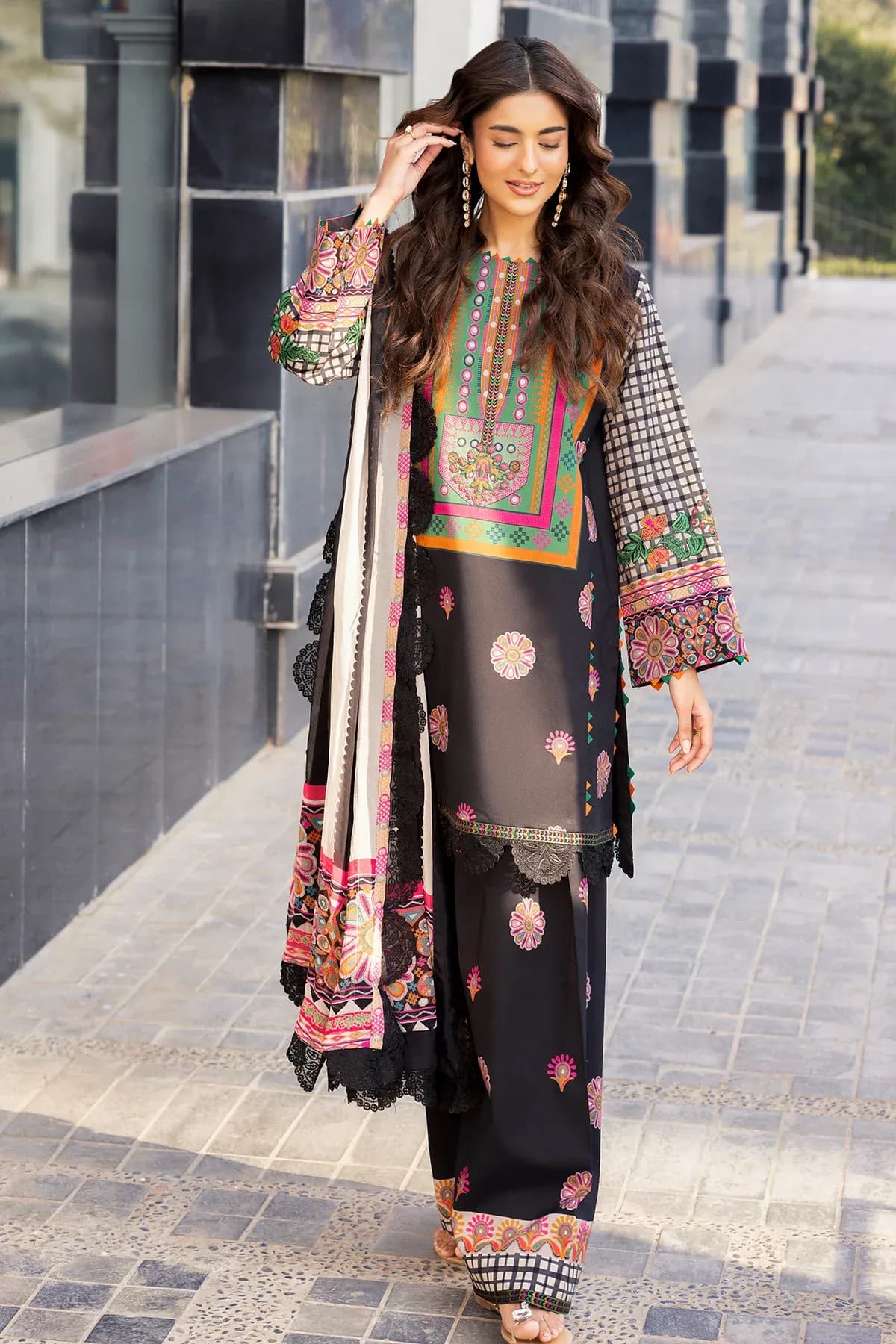 Charizma 3-PC Unstitched Embroidered Lawn AN6-04