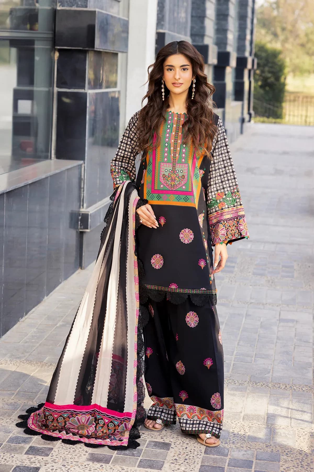 Charizma 3-PC Unstitched Embroidered Lawn AN6-04