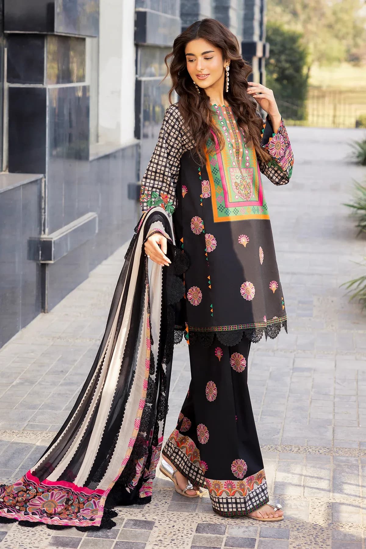 Charizma 3-PC Unstitched Embroidered Lawn AN6-04