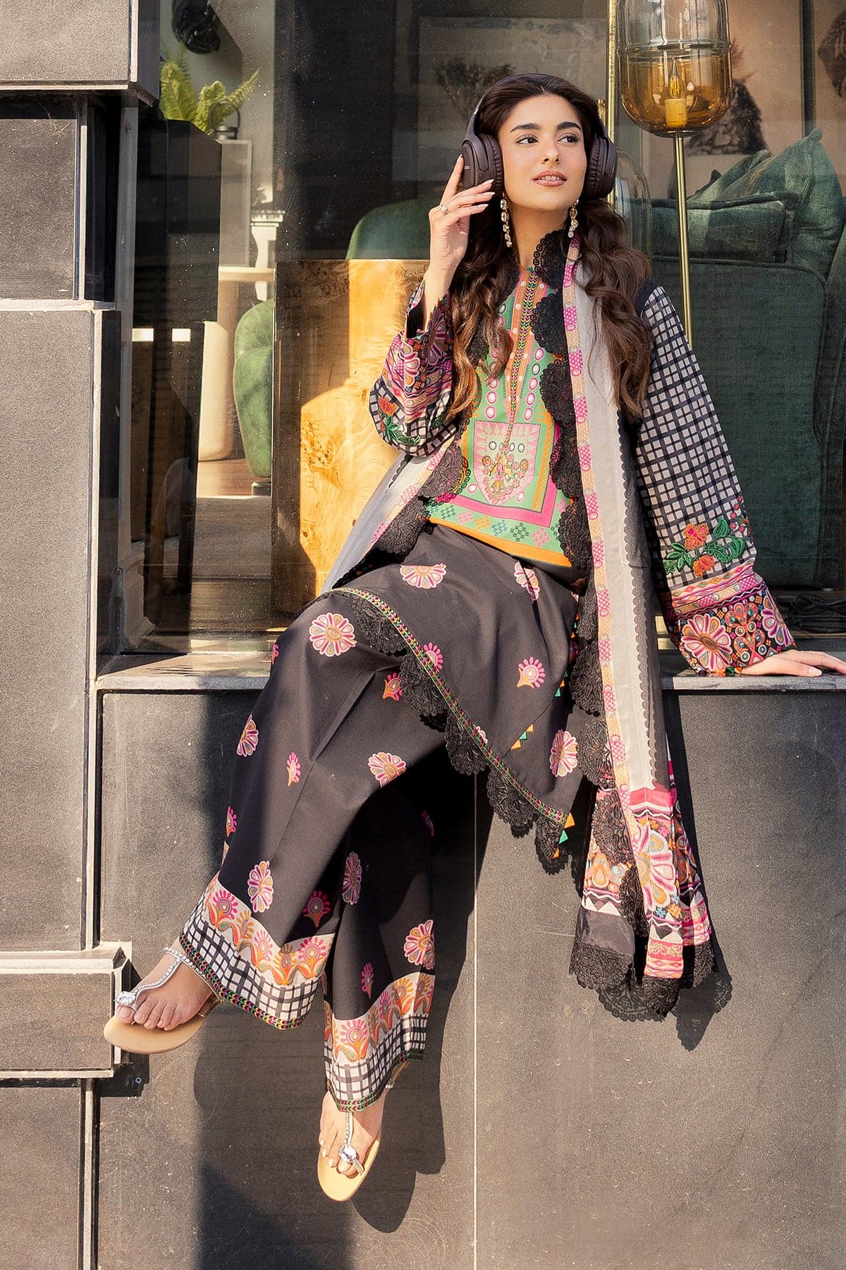 Charizma 3-PC Unstitched Embroidered Lawn AN6-04