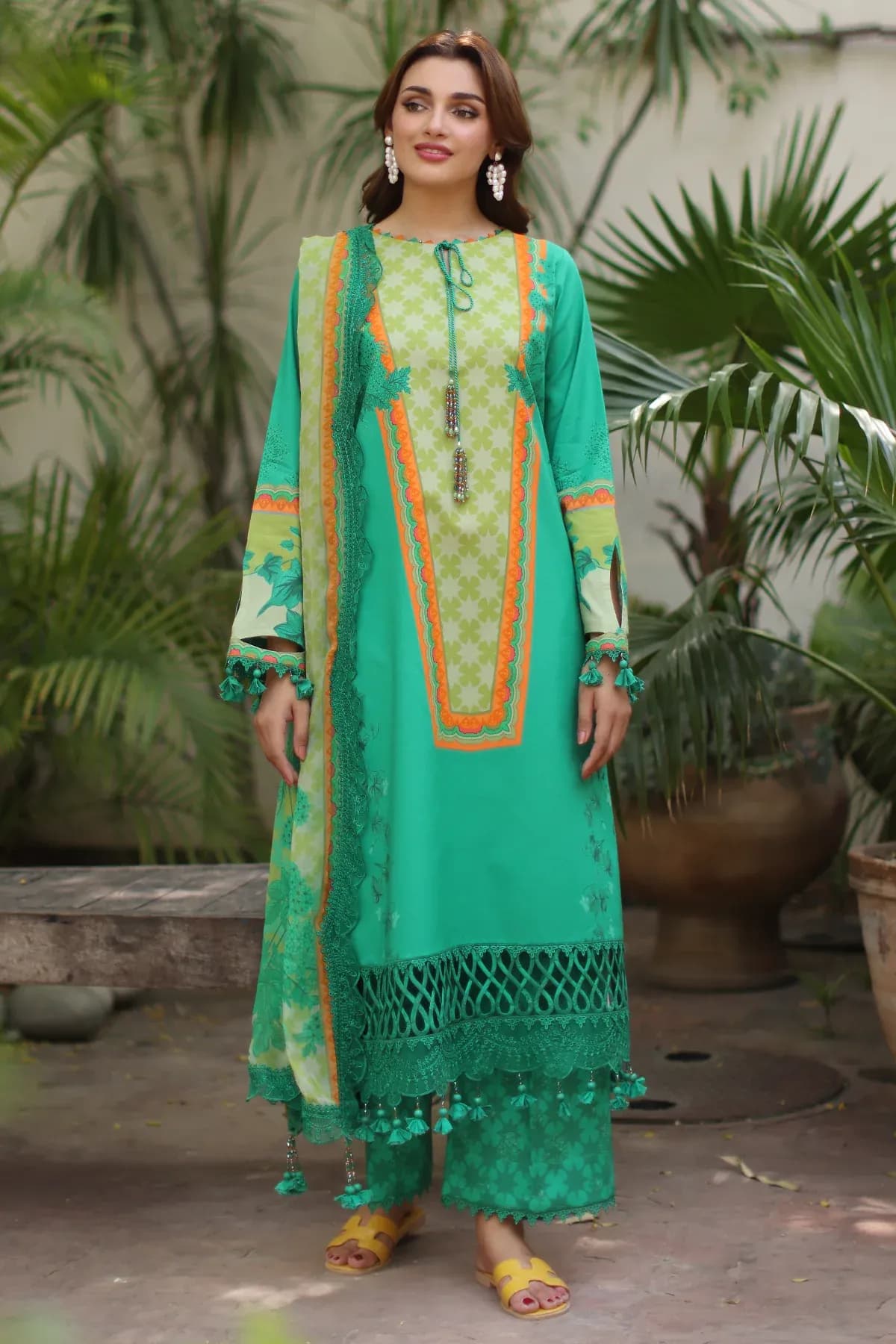 Charizma 3-PC Unstitched Embroidered Lawn AN6-05