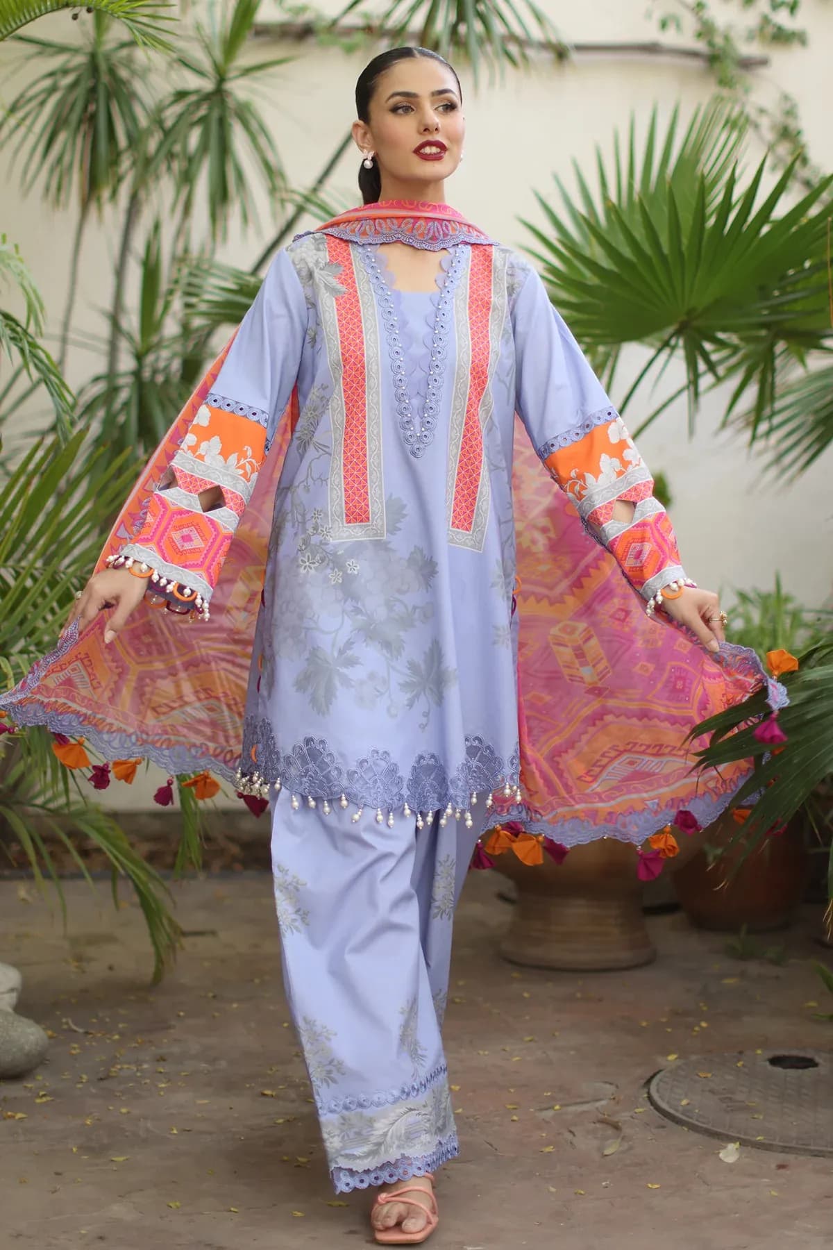 Charizma 3-PC Unstitched Embroidered Lawn AN6-07