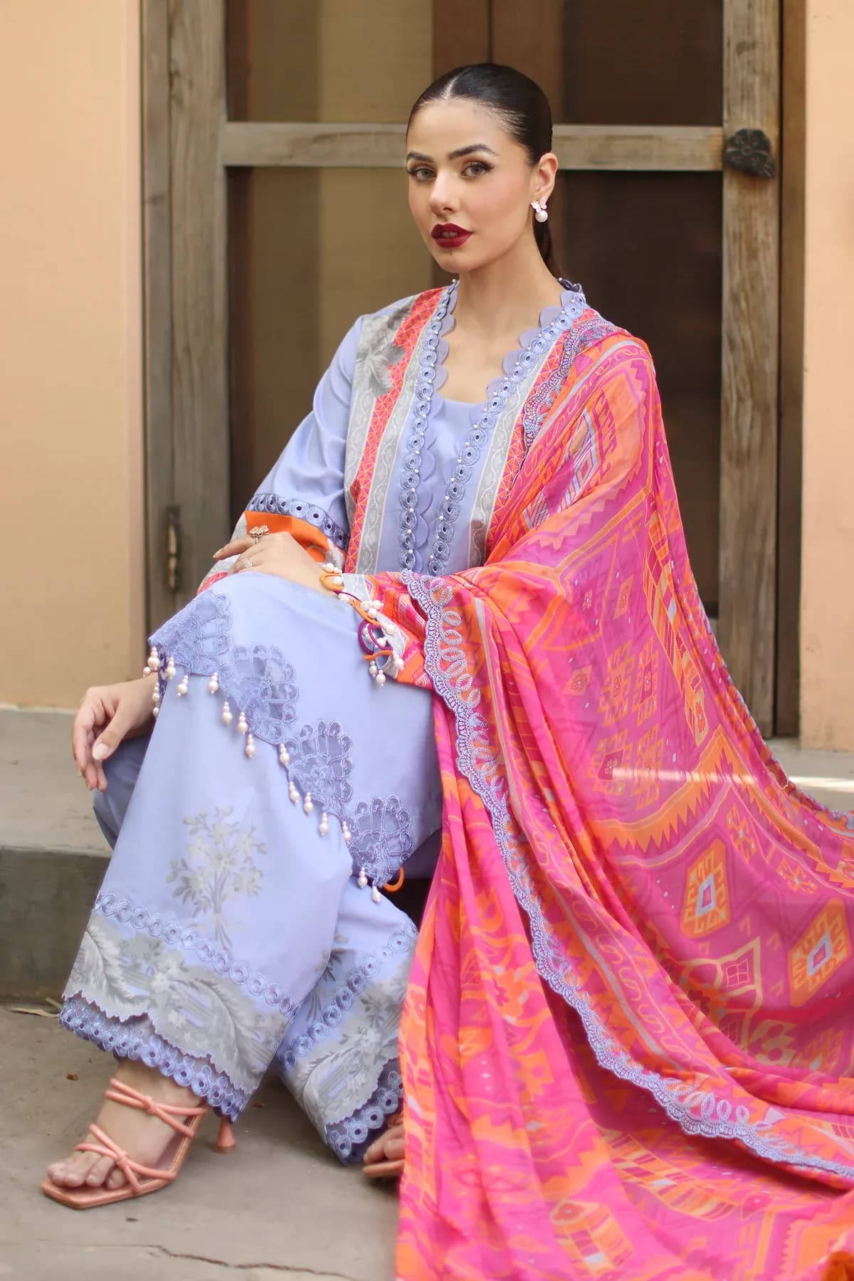 Charizma 3-PC Unstitched Embroidered Lawn AN6-07