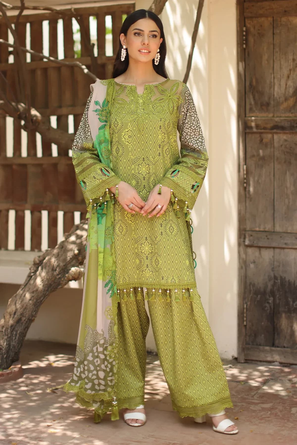Charizma 3-PC Unstitched Embroidered Lawn AN6-08
