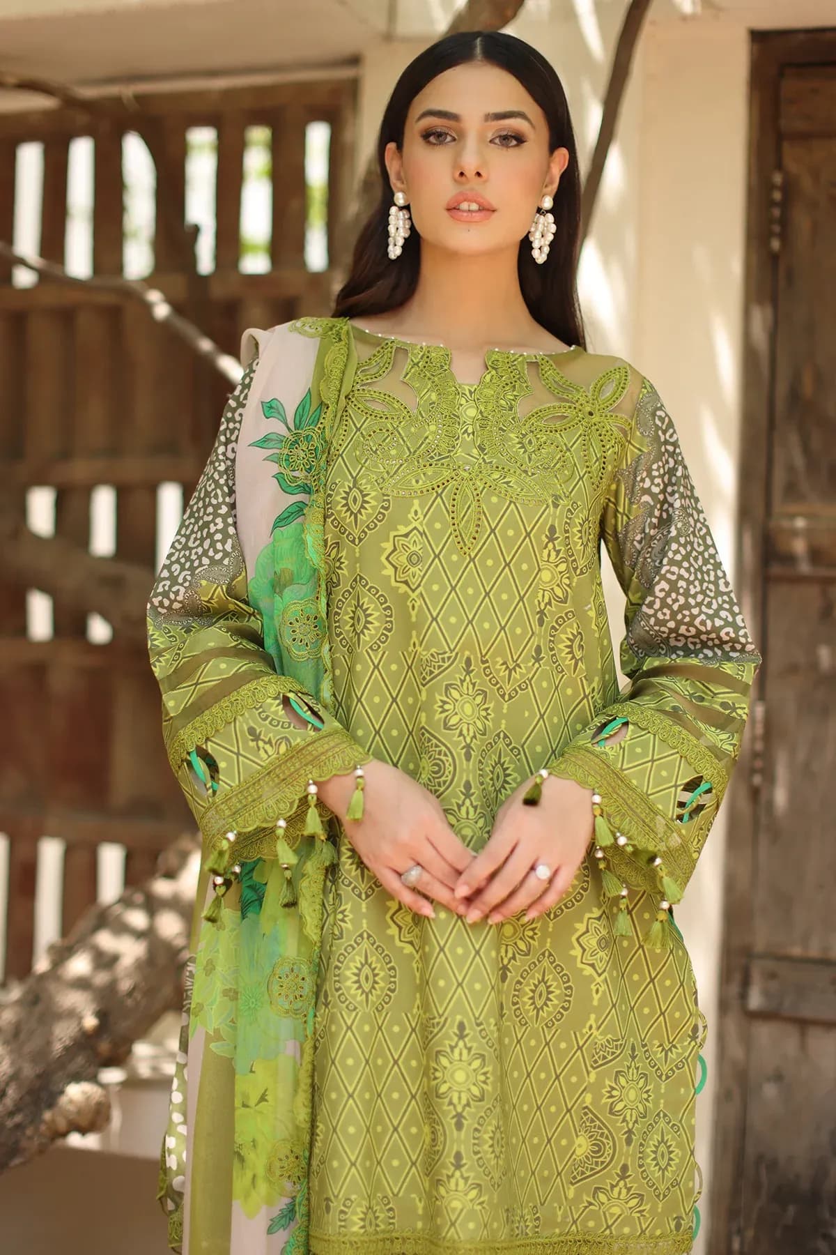 Charizma 3-PC Unstitched Embroidered Lawn AN6-08