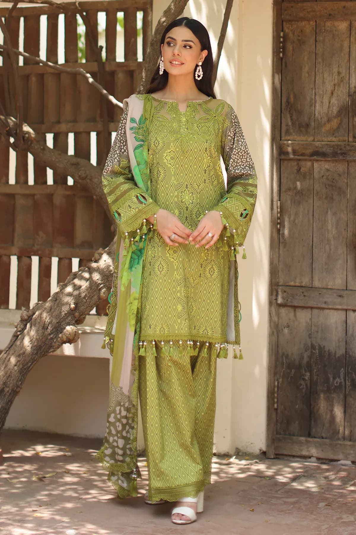 Charizma 3-PC Unstitched Embroidered Lawn AN6-08