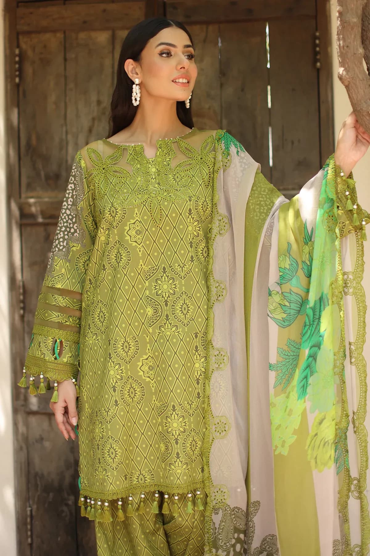 Charizma 3-PC Unstitched Embroidered Lawn AN6-08