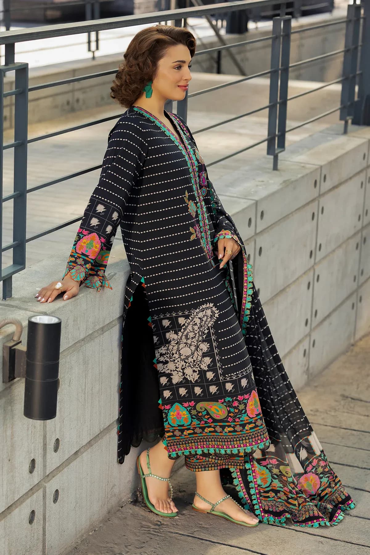 Charizma 3-PC Unstitched Embroidered Lawn AN6-09