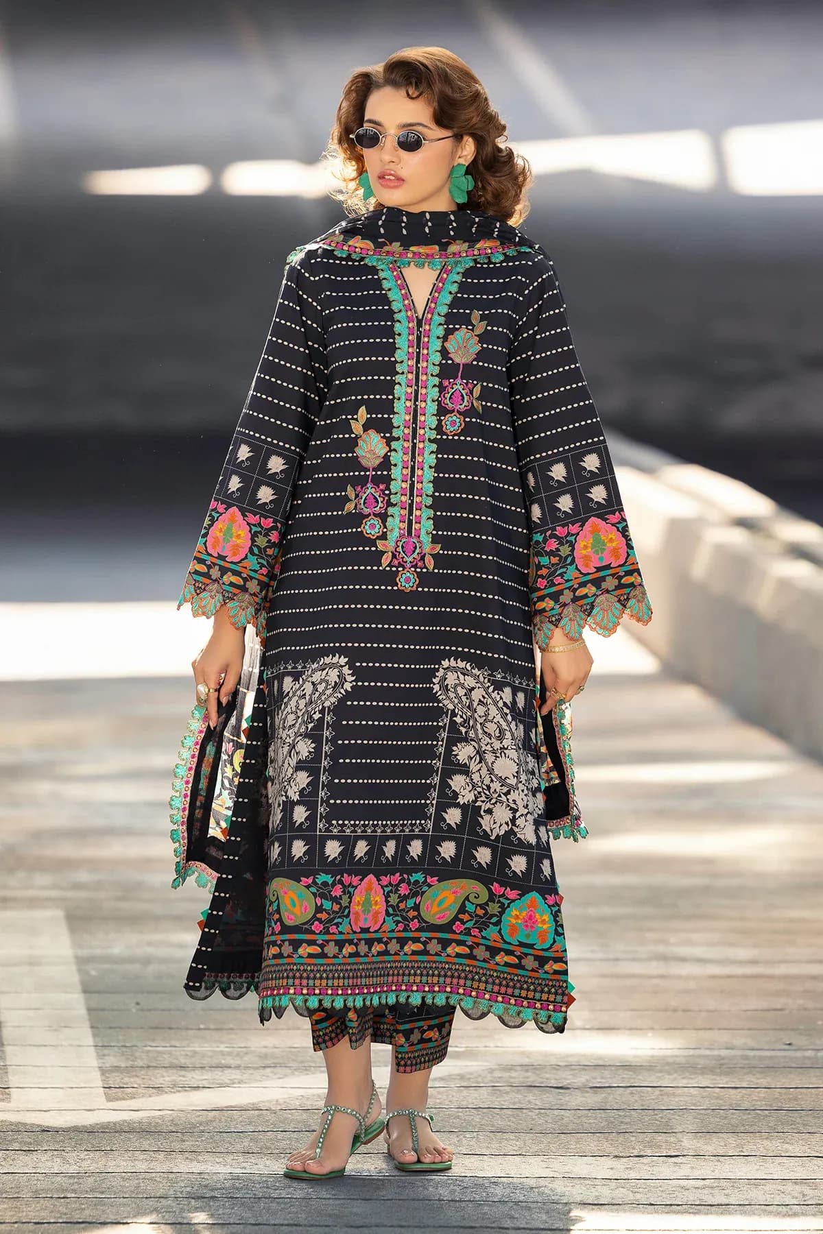 Charizma 3-PC Unstitched Embroidered Lawn AN6-09
