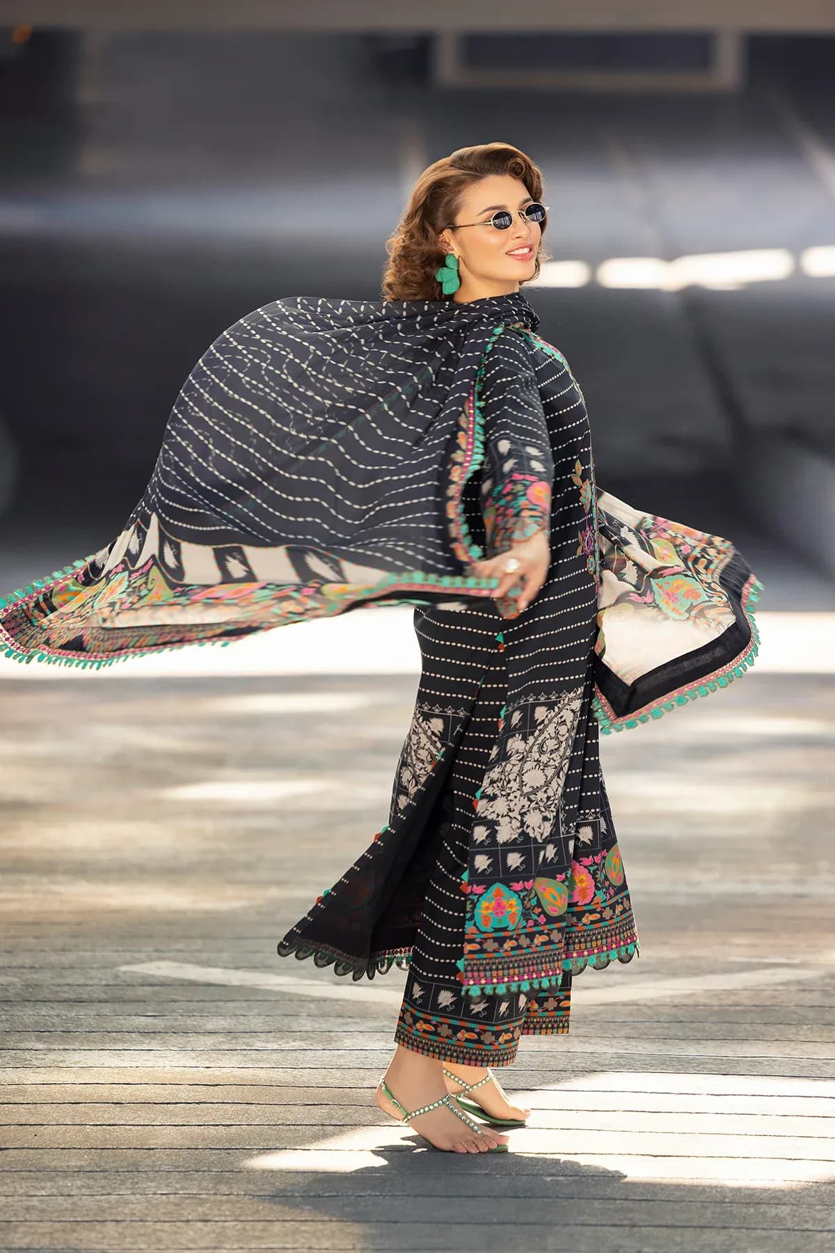 Charizma 3-PC Unstitched Embroidered Lawn AN6-09