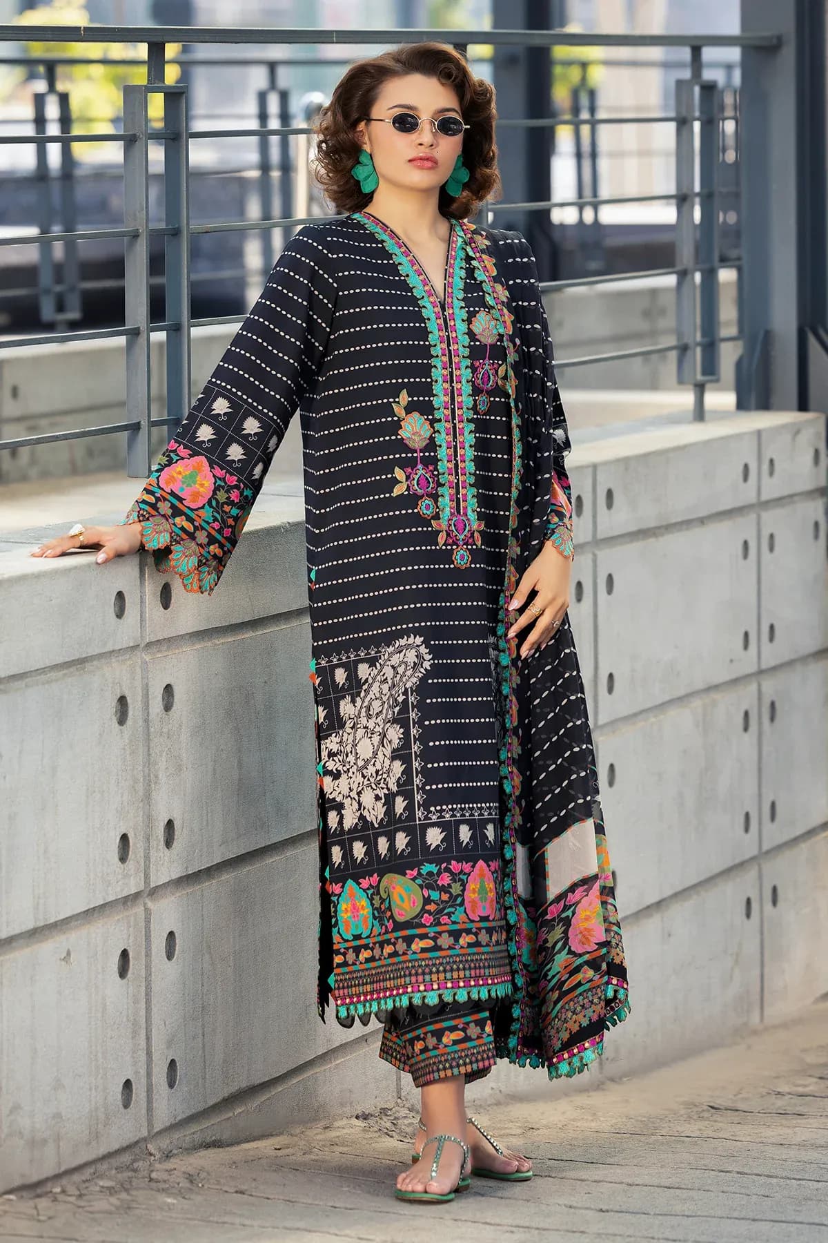 Charizma 3-PC Unstitched Embroidered Lawn AN6-09