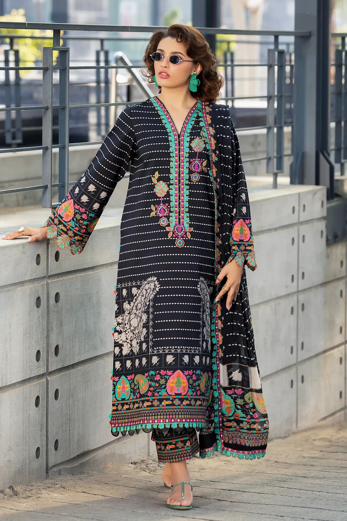 Charizma 3-PC Unstitched Embroidered Lawn AN6-09