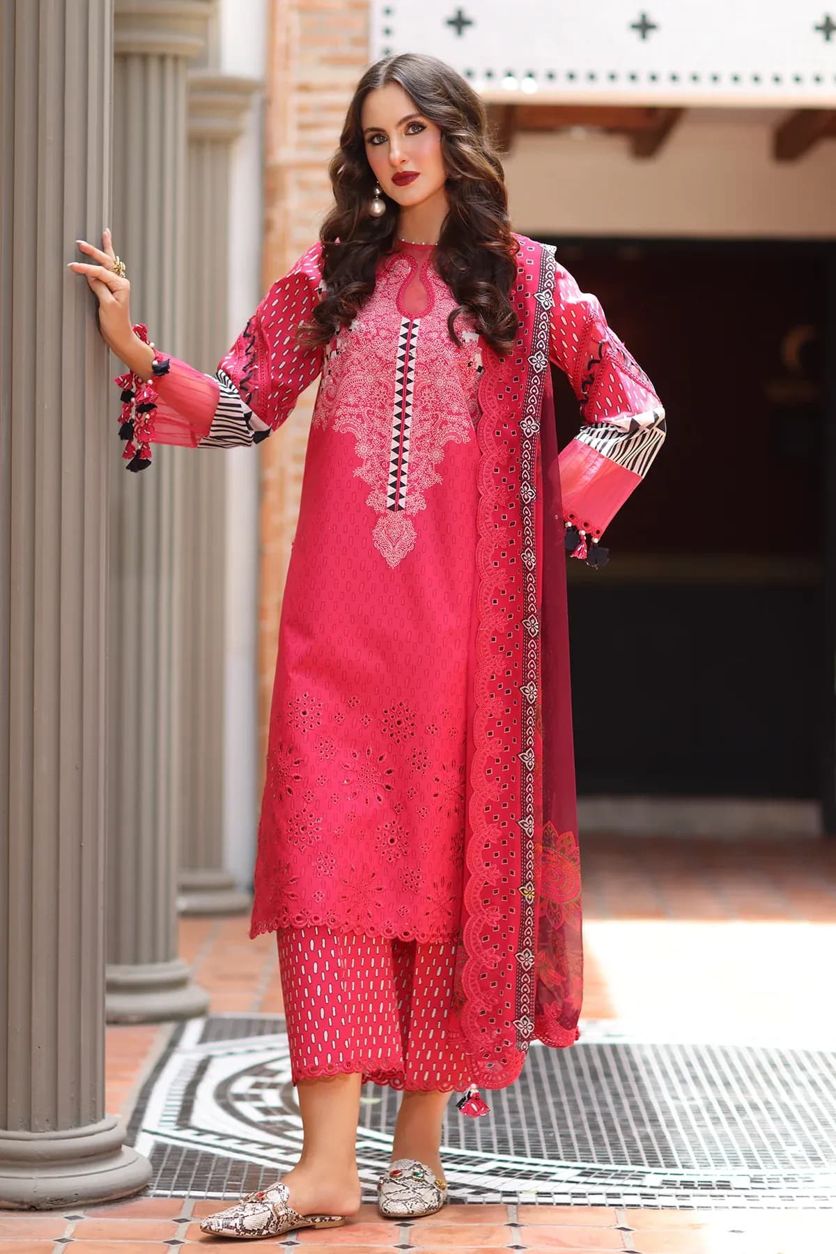 Charizma 3-PC Unstitched Embroidered Lawn AN6-10