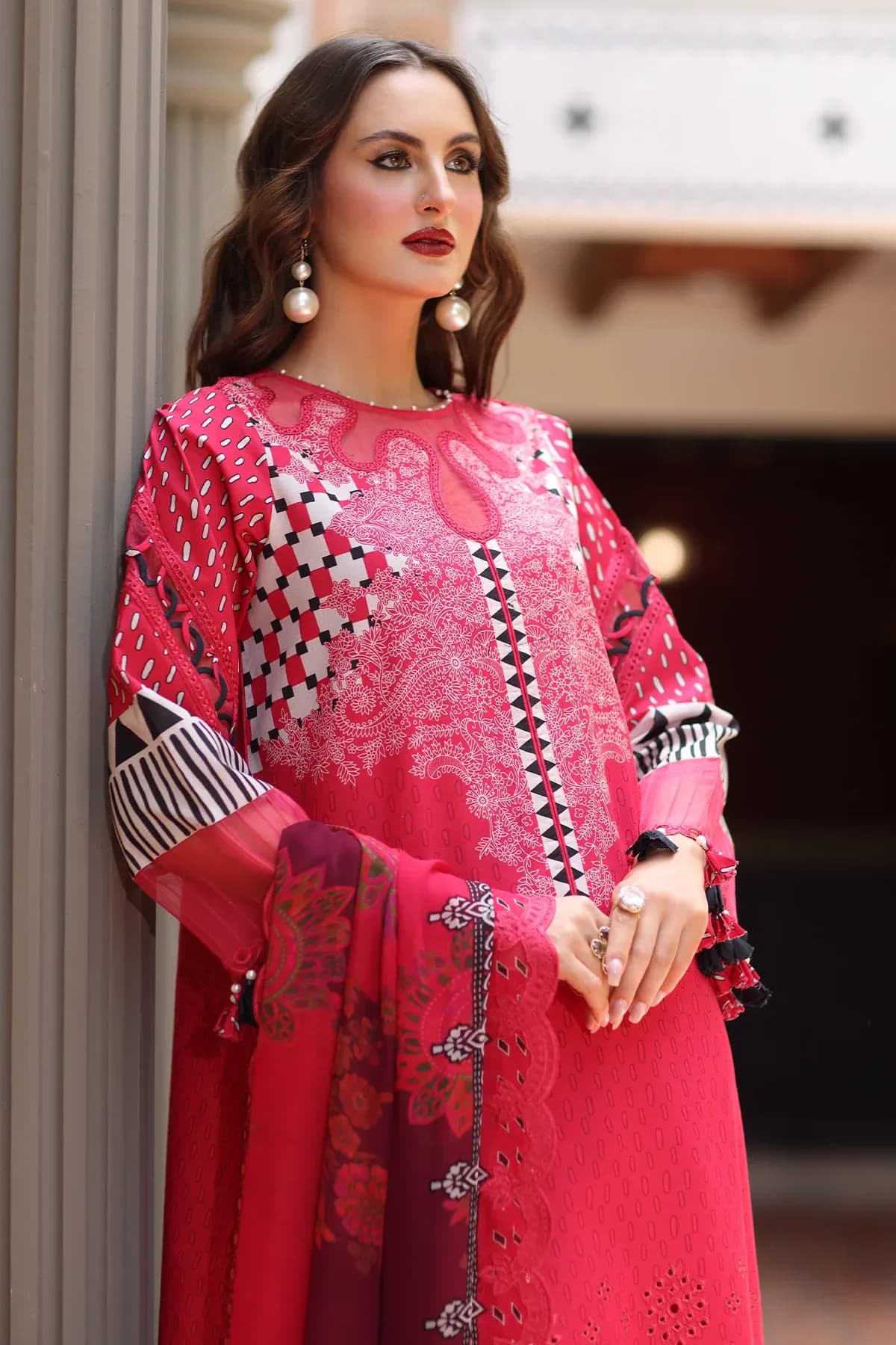 Charizma 3-PC Unstitched Embroidered Lawn AN6-10